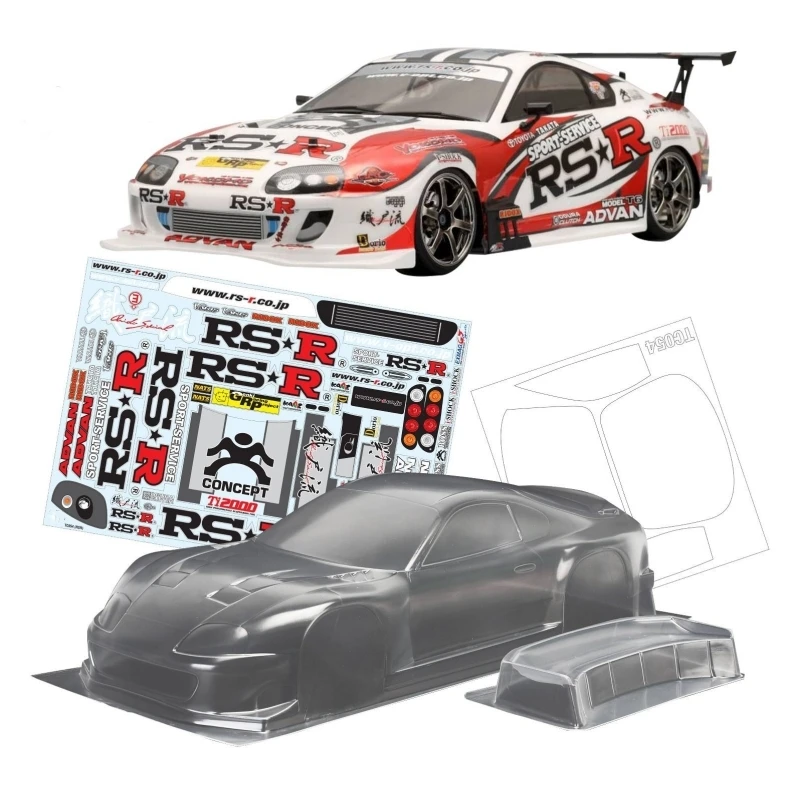 Clear Body Shell Kit With Stickers 258mm Wheelbase For Rc Drift Car Tamiya Tt02 Tt01 Xv-02 Hsp 94123 Yokomo Mst