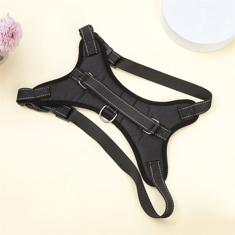 

Dog Chest Strap Harness Strong Saddle Type Accessories Supplies Outdoor Explosion-proof Punch Dogs Large Golden Pet Leash Home