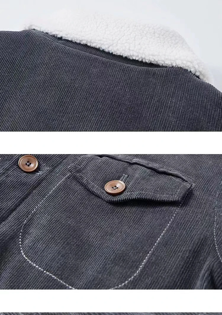 Men's Jacket Male Tooling Cotton-padded Jackets Winter Lambs Thickened To Keep Warm Brief Paragraph Cotton Jacket Men's Clothing