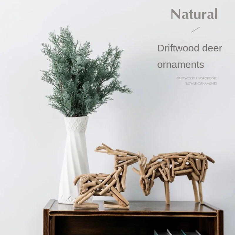 Дрейфующие деревянные украшения настольные поделки итальянские в виде оленя и