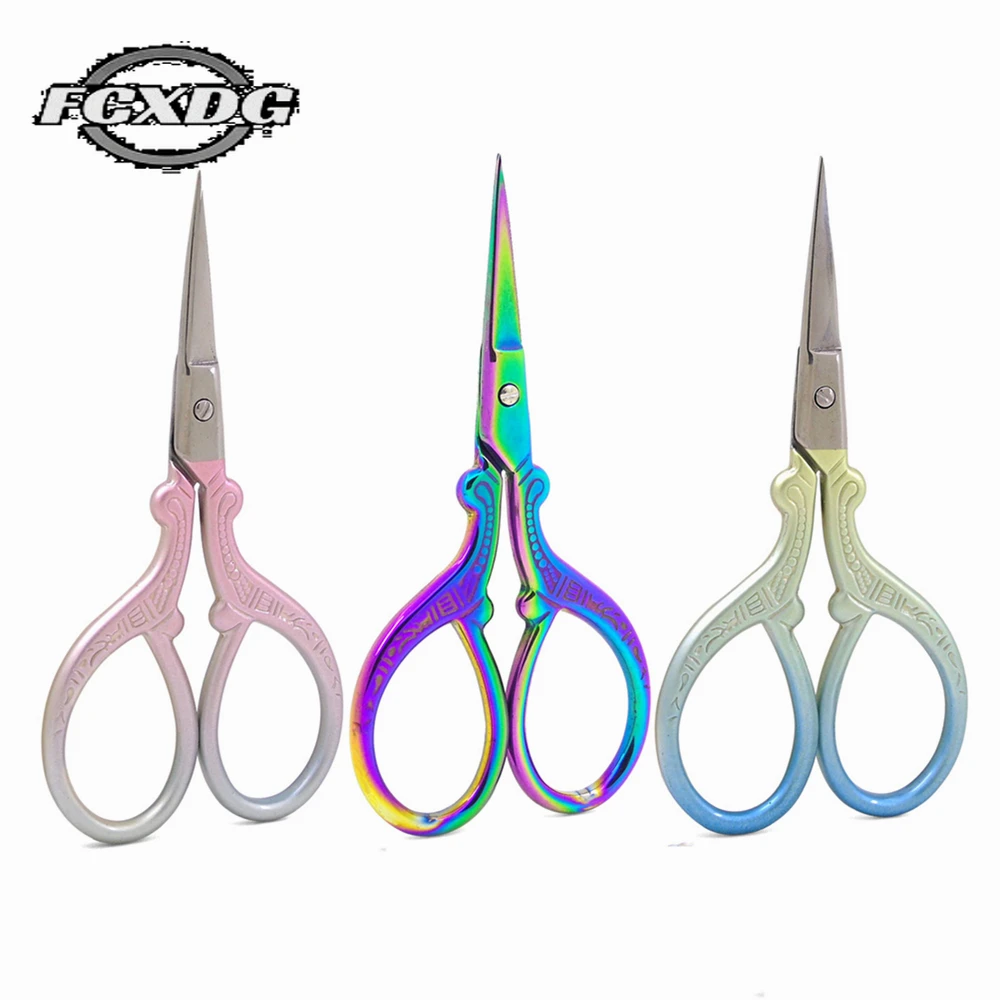 

Stainless Steel Tailor's Scissors Printing Gold Mini DIY Craft Scissors Fabric Cutting Sewing Needlework Scissor Office Supplies