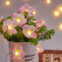 creative diy floral garland with led light for wedding party decorationunquie valentines day floral giftvase floral light up