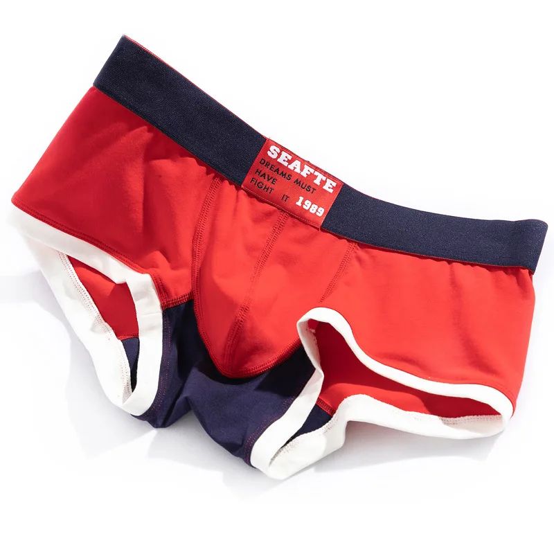 

youth U Convex Pouch Underwear for Young Men fashion Boxer Shorts Low Rise Sports Short Personalized Solid Color Cotton Aro Pant