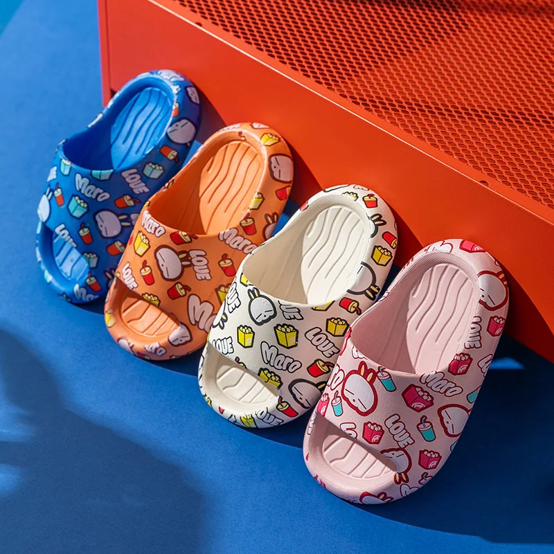 

Cartoon Massage Kids Slippers for Boys Summer Beach Indoor Slippers Rubber Non-slip Baby Swim Shoes Girls Home Shoes 2022