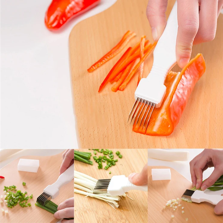 

1PC Onion Cutter Graters Multifunction Chilli Garlic Tomato Knife Vegetable Shredders Slicer Cooking Kitchen Gadgets Accessories