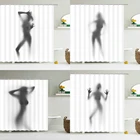 Женственная Дамская обувь для ванной Шторы s Водонепроницаемый Ванная комната душа Шторы девушка тень 3d принт с крючками полиэстер ткань 180*200 Ванна Экран