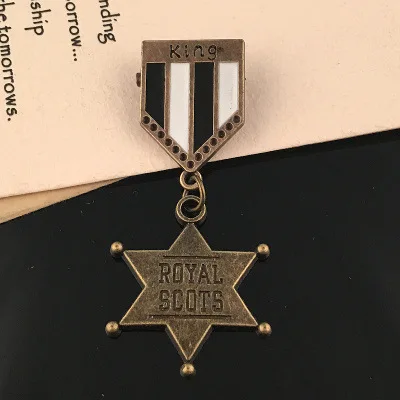 

Металлическая брошь Harajuku