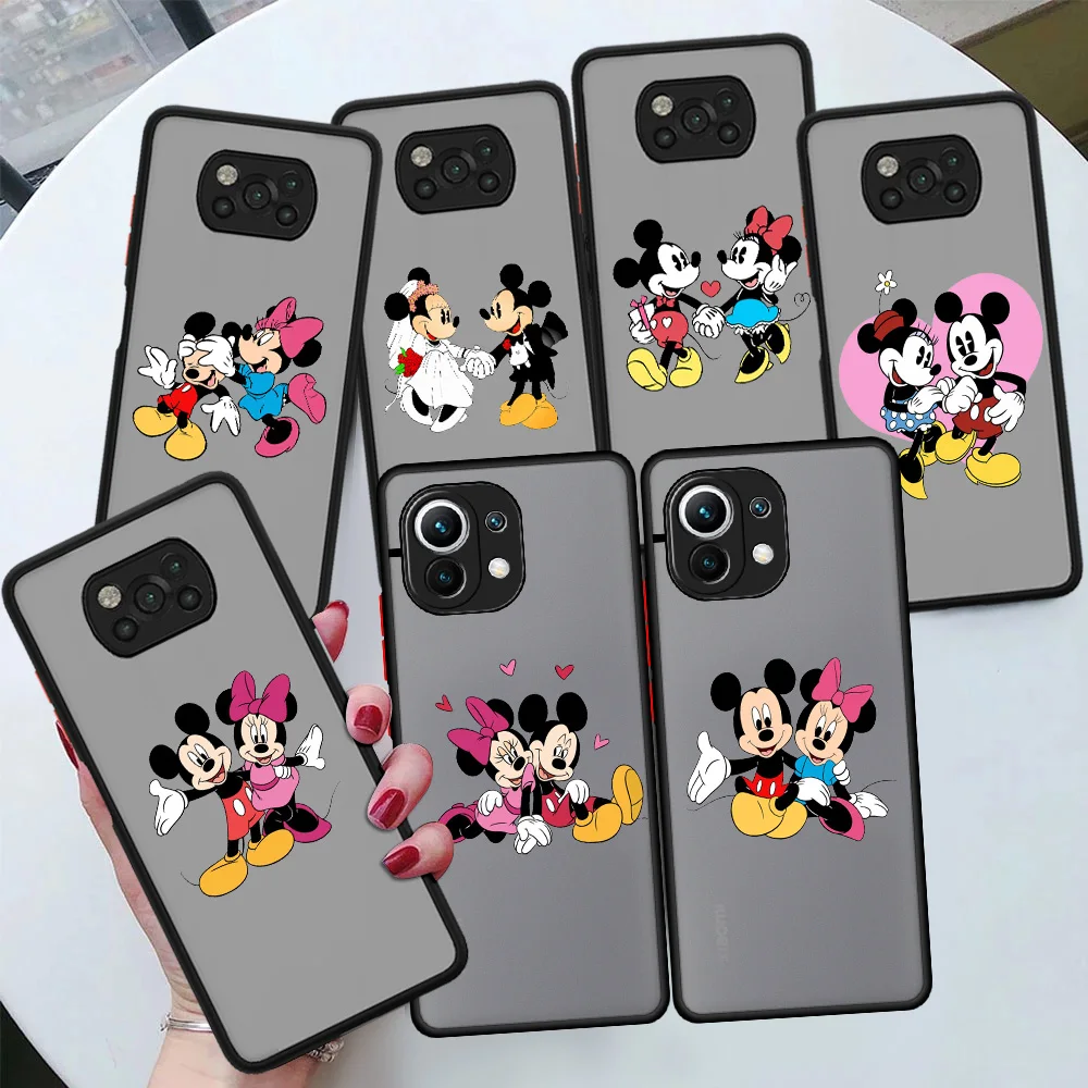 

Mickey Minnie Mouse Case For Xiaomi Mi Poco X3 NFC M3 11 10 12 9T 11T 10T Pro Note 10 Lite Matte Hard Phone Covers