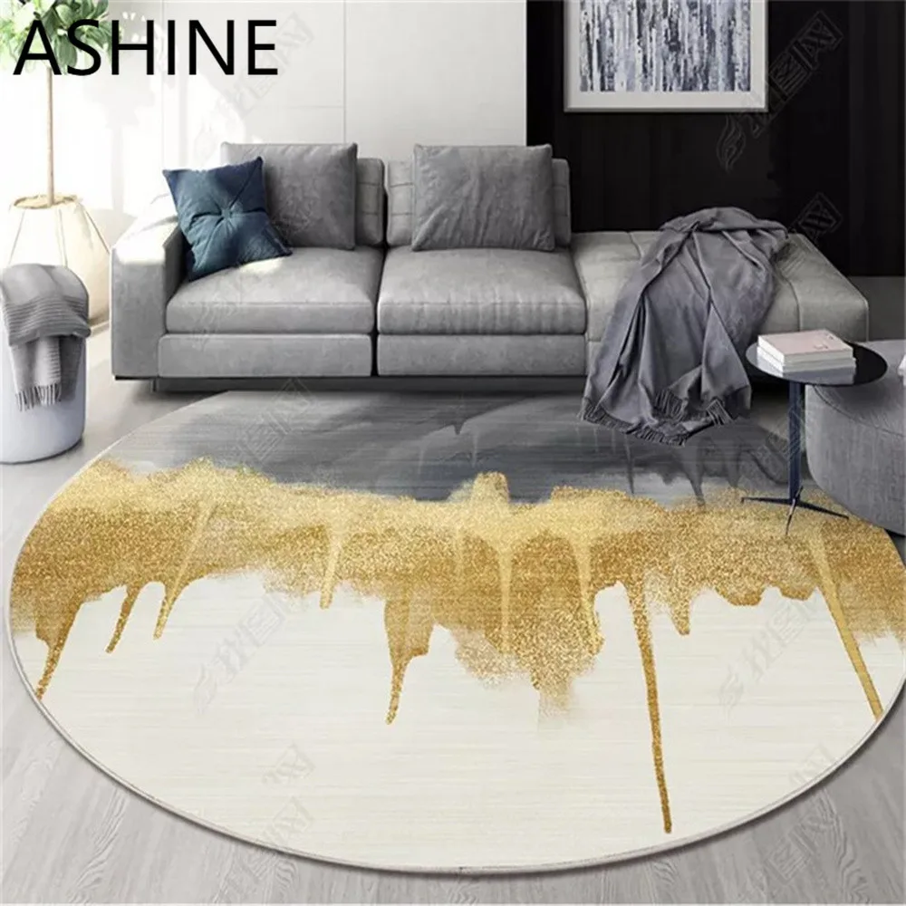 

160CM Circle Nordic Geometric Rug Computer Chair Carpet Indoor Floor Mat for Living Room,Children Playroom Compatible Bedroom