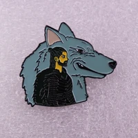 a nomad and his wolf television brooches badge for bag lapel pin buckle jewelry gift for friends