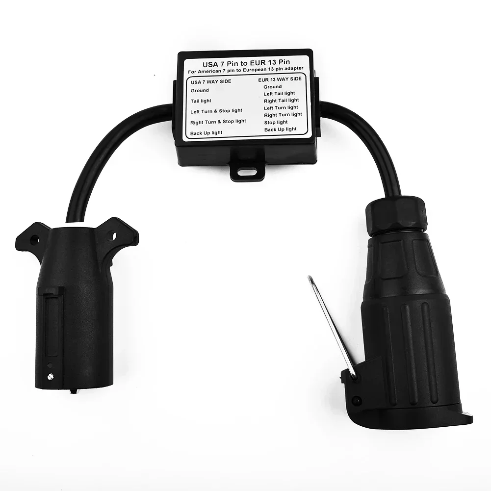 

Автомобильный преобразователь США 7-контактный разъем для европейского 13-контактного США 7-контактного разъема США в ЕС 7 США 4 в ЕС 7, круглый разъем, конвертер света прицепа, аксессуары