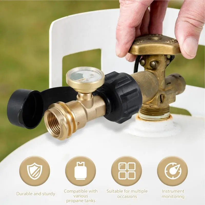 Стандартный адаптер для пропана Внешний индикатор соединитель резервуара газа