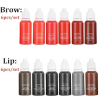 6pcsset semi permanent makeup tattoo pigment ink plant extract beauty makeup tattoo ink for tattoo lip eyebrow eyeliner pigment