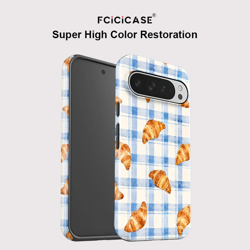 Фото Чехол Fcicicase из матового акрила для Google Pixel 10 Pro, 10A, 8A, 10, 9 Pro, XL, 8, 9, 7A с узором «Хлебная сетка», противоударный, задняя крышка-накладка №3