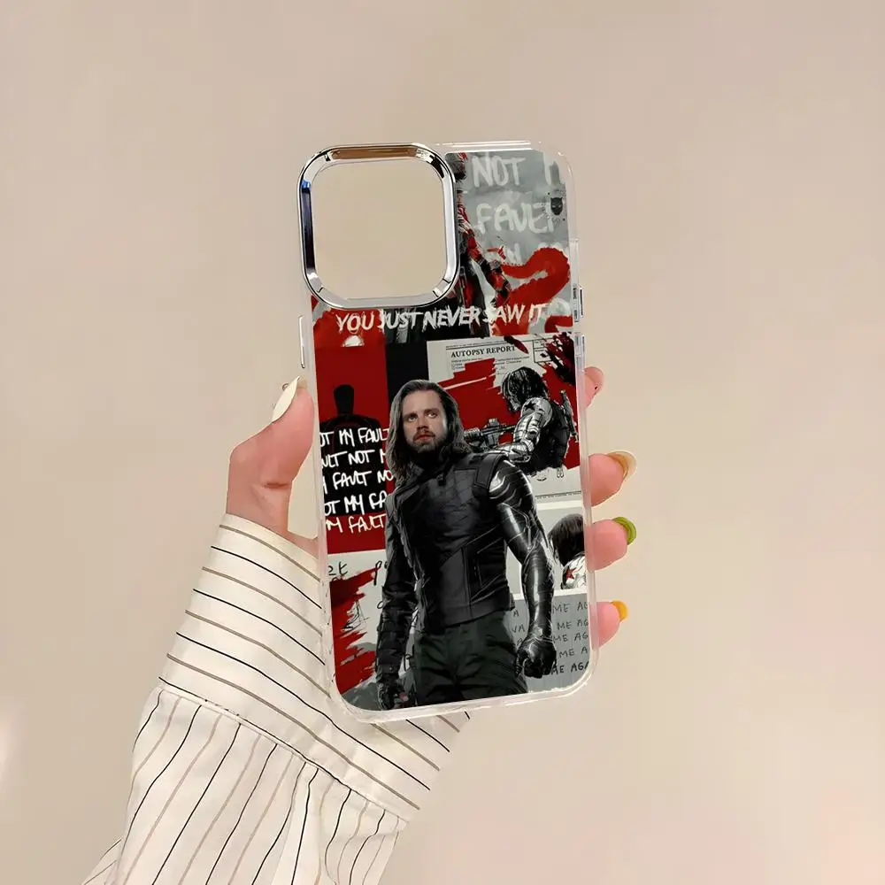 Фото Чехол для телефона B-Bucky B-Barnes Winter S-Soldier для iPhone 17 Air 16 15 14 13 12 11 Pro Pro Max Plus, прозрачный, мягкий №5