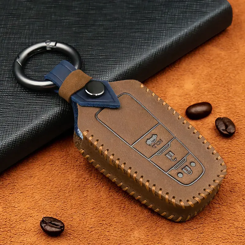 

For Toyota Rav4 XA50 2019-2022 for Toyota Prius 20 30 2004-2015 Retro Leather Car Remote Key Case Cover Fob Holder Protector