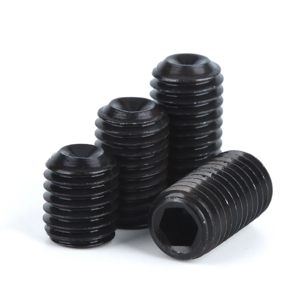

M4x3-45mm черный окисленный 12,9 класс легированная сталь Шестигранная насадка на чашку Grub Scerw DIN916 для модели автомобиля DIY