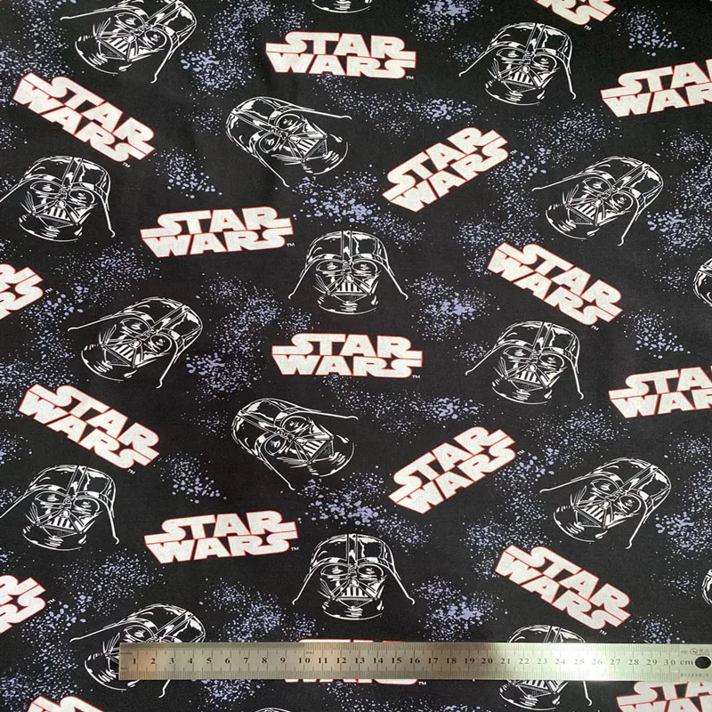 Disney Star War Darth Vader Print 100% Cotton Fabric for Boy Clothes Hometextile Cushion Cover Curtain Needlework DIY