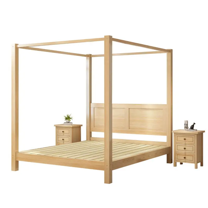 Полка-кровать простая Скандинавская кровать с четырьмя плакатами для