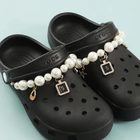 brand chain croc charms fashion thanos shoes charms pearl resin chains shoe decoration detachable for reuse sneakers accessories