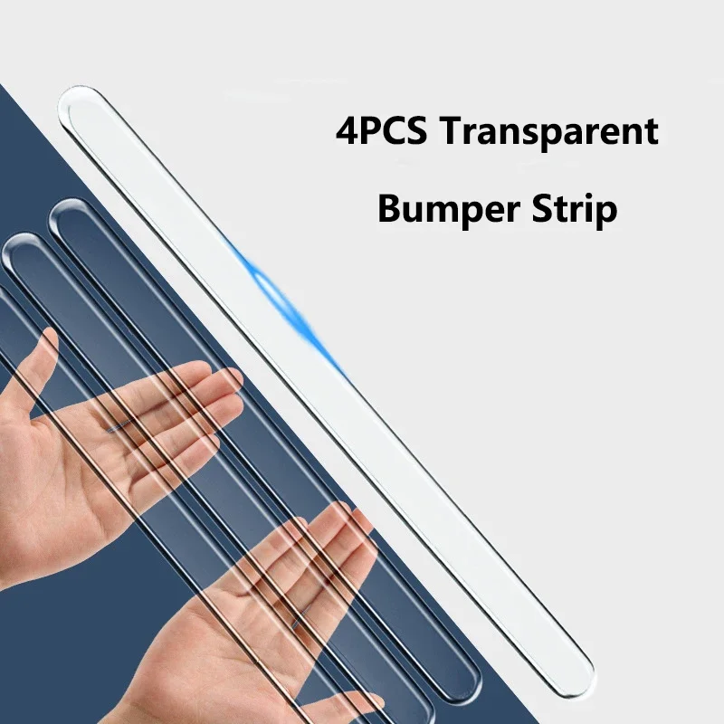 

4 шт. удлиненная лента для бампера двери автомобиля, прозрачная защитная лента для корпуса, защита от царапин и потертостей, декоративная лента для корпуса