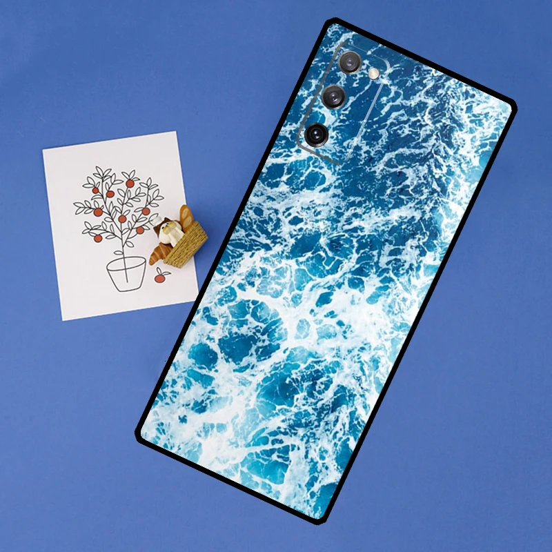 Фото Чехол для телефона Blue Sea Ocean Waves для Samsung Galaxy S24 S25 Ultra S9 S10 S20 FE S21 S22 S23 Ultra Plus, задняя крышка №5