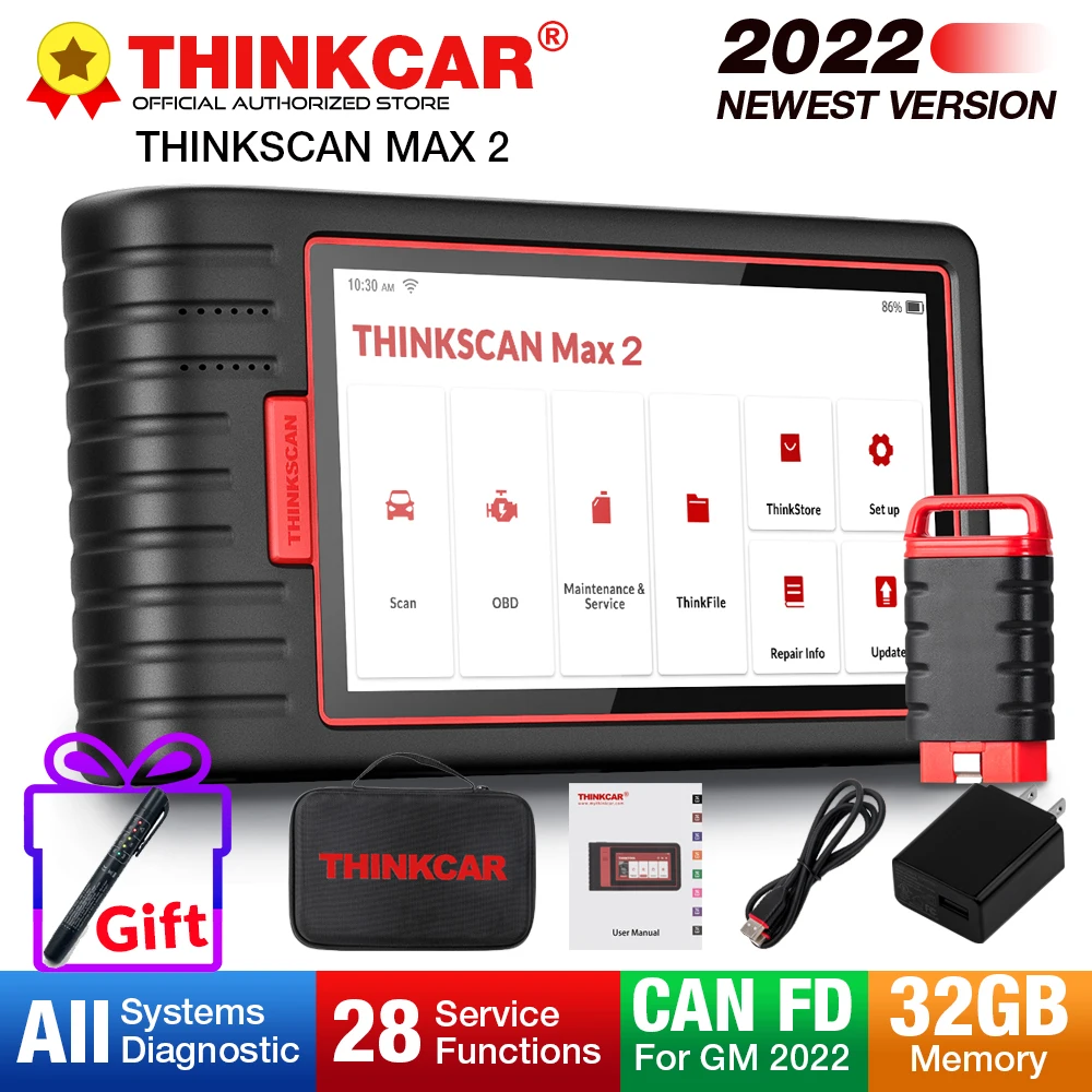 Диагностический сканер THINKCAR Thinkscan Max 2 инструмент для полной диагностики системы