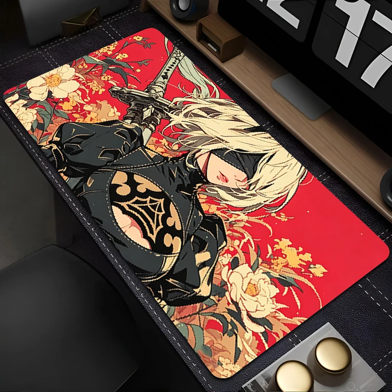 Фото Коврик для мыши игровой, настольный, для ноутбука, аниме-дизайн, N-nier Automata 2b, коврик для клавиатуры, игровой коврик для ПК, коврик-ковер, крутой коврик для мыши, коврик для домашнего стола №1