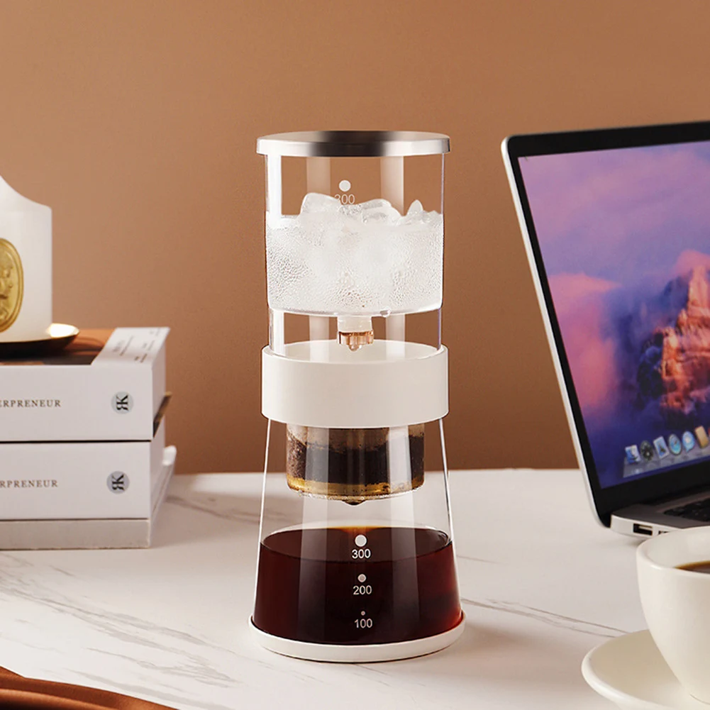 

Coffeeware Ice Water Drip Coffee Machine New Reusable Filter Tools Glass Espresso Coffee Dripper Pot Ice Cold Brew Coffee Maker