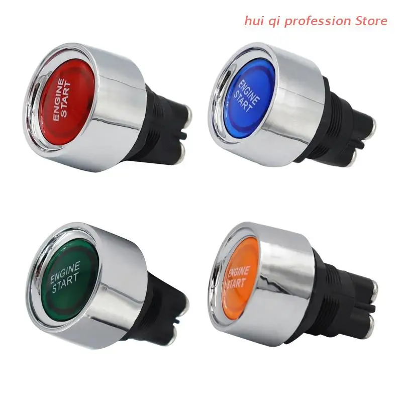 

Engine Start Switch Push Button Engine Start Push Ignition Starter On Off H8WE
