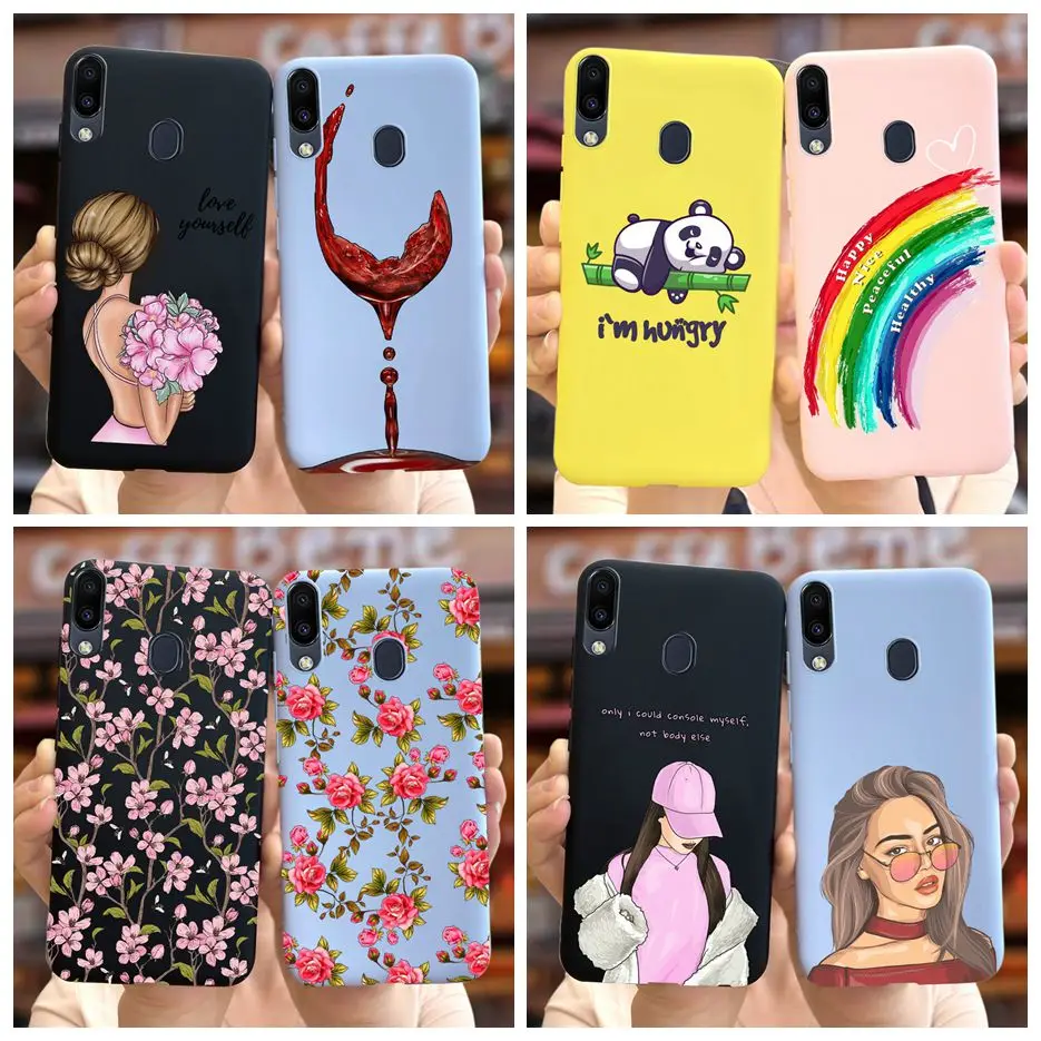 Чехол для Samsung Galaxy M10 M20 M30, милый чехол с рисунком конфет, мягкий силиконовый чехол для Samsung M105F M205F M305F, задняя крышка, оболочка