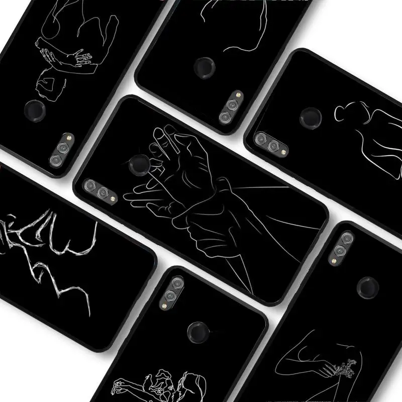 

Minimalist Line Sexy Phone Case For Huawei honor 10Lite 10i 20 8x 10 Funda for Honor 9lite 9xpro