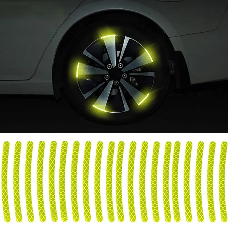 

20 шт./компл., светоотражающие наклейки на ступицы колеса автомобиля