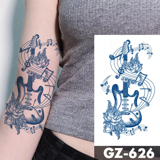Semi-Permanent Waterproof Temporary Tattoo Stickers Universe Planet Genipin Herbal Juice Lasting Ink Angel Halo Fake Arm Tatoo 5