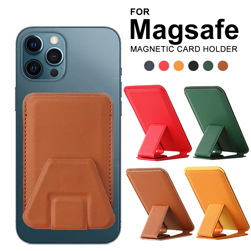 Магнитный Роскошный кожаный держатель для карт для Apple Magsafe, кошелек, чехол для iPhone 14 Pro 13 12, адсорбционная сумка для телефона, чехол, аксессуары