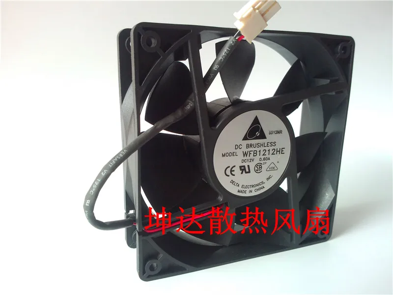 

Двухпроводный Вентилятор охлаждения сервера Delta Electronics WFB1212HE, 12 В постоянного тока, 120 А, 120x38 мм