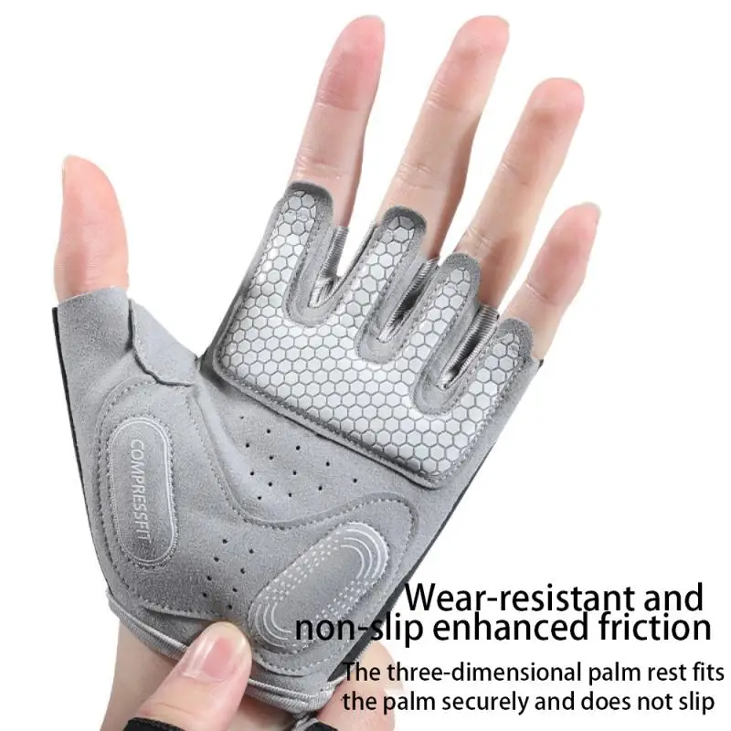 

Fitness Gloves Palm Men Women Non-slip Weightlifting Gloves Wear-resistant Comfort Breathable Outdoor Riding Half Finger Gloves