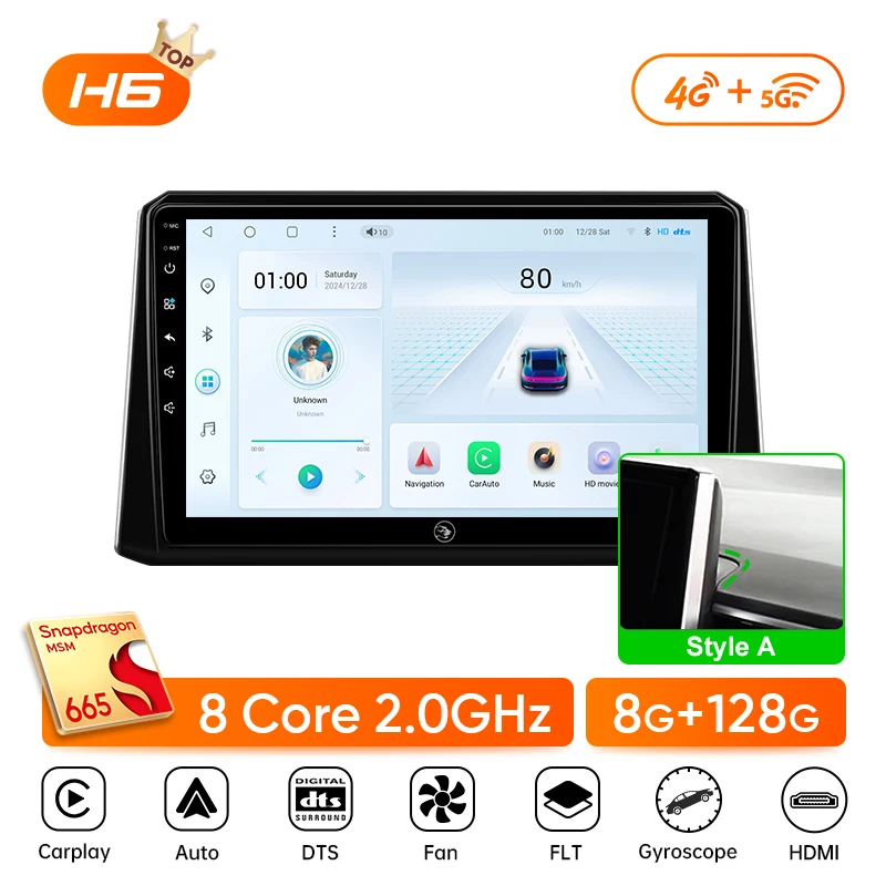 

Автомобильный радиоприемник Ainavi для Toyota Corolla 2019 2020 2021 2022 2023, автомобильный мультимедийный плеер, беспроводной Carplay Android Auto HDMI OUT 2 Din