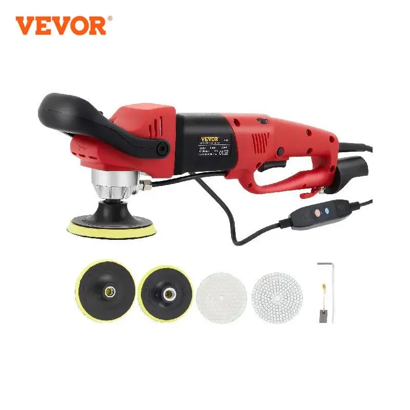 VEVOR Electric Wet Stone Polisher Grinder Sander Buffing Machine Variable Speed Water Mill for Marble Granite Finish Polishing