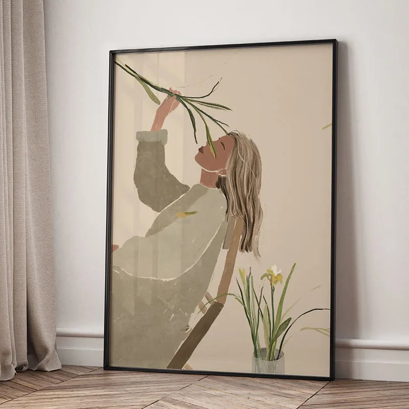 

Абстрактная картина на холсте "Девушка Цветок"