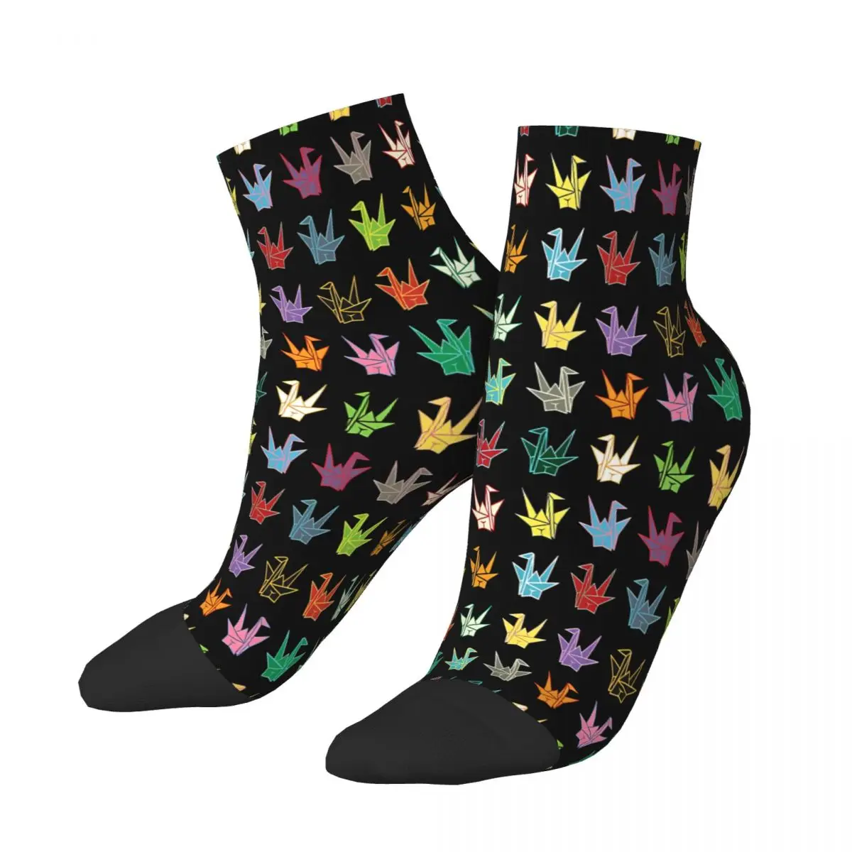 Origami Cranes Ankle Socks Male Mens Women Winter Stockings Polyester
