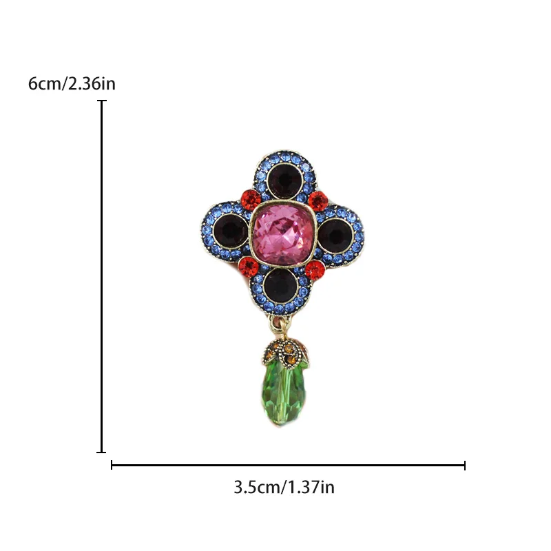 Женская брошь в виде искусственных цветов