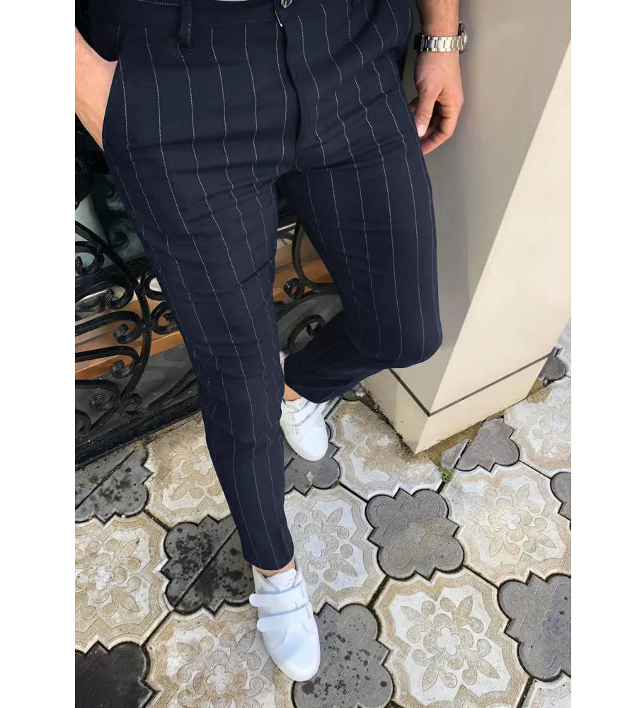 2023 Fashion Men Business Office Suit Pants Spring Summer New Streetwear Male Clothing Loose Solid Casual Straight Full Trousers