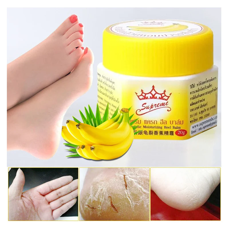 

20g Vaseline Moisturizing Hand Foot Dead Skin Remover Banana Oil Anti-dry Crack Foot Cream Cracked Heel Repair Feet Care Cream