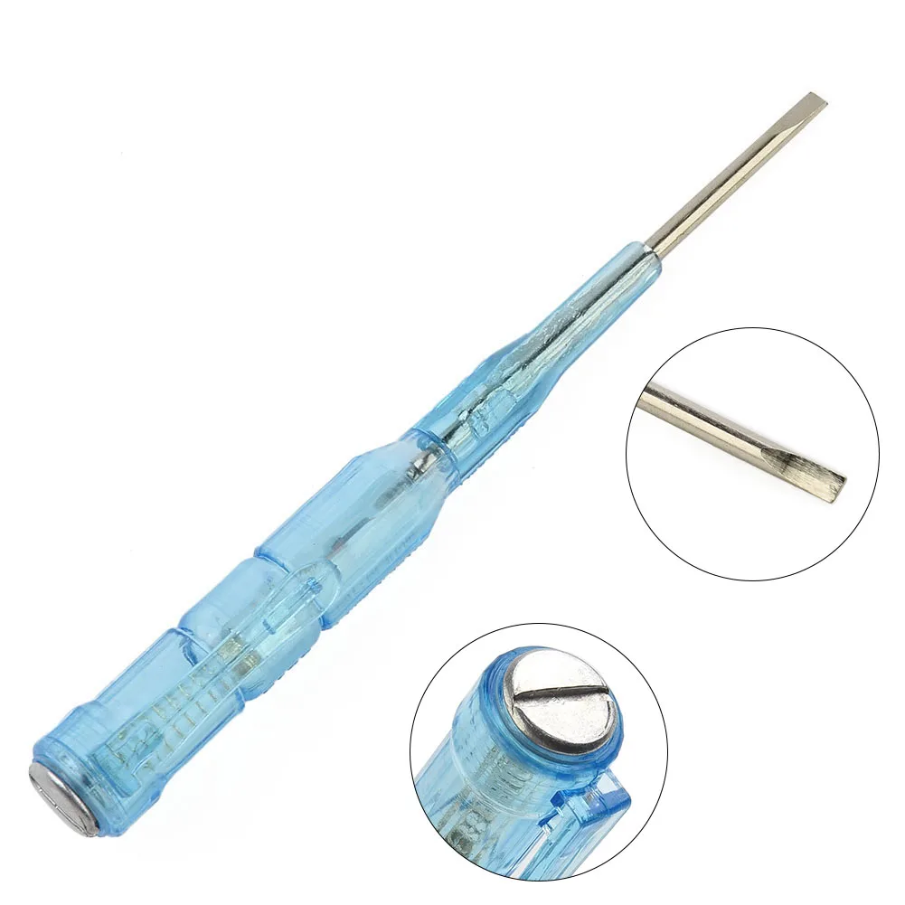 

1 Pc Screwdriver Test Pencil Electric Tester Test Pen Portable Flat Screwdrive Electric Tool 5Inch 100-500V Voltage Tester