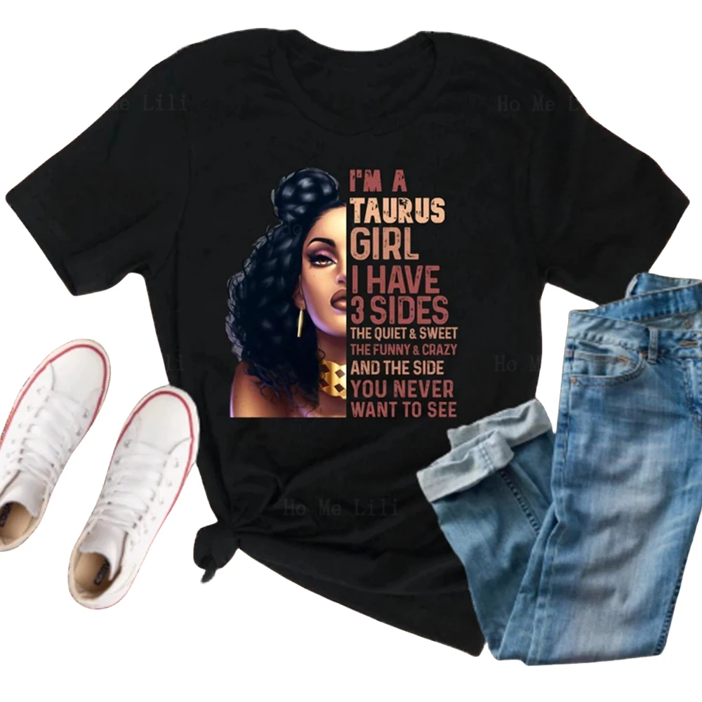 У меня трехсторонняя астрономическая женская футболка Taurus Girl апрельский день