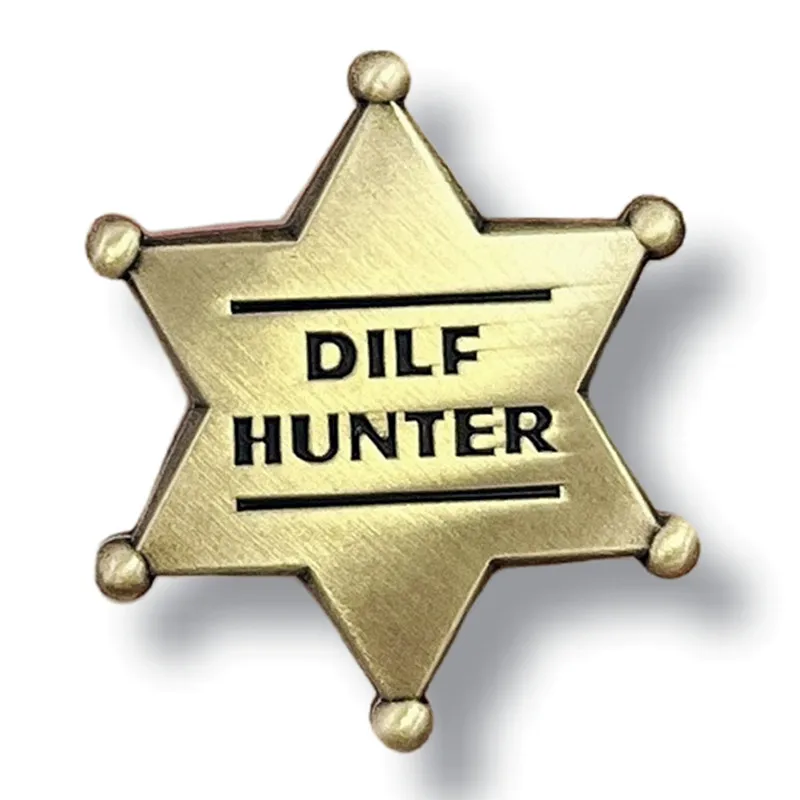 

Dilf Hunter Hexagram Star Enamel Pin Brooch Metal Badges Lapel Pins Brooches for Backpacks Luxury Designer Jewelry Accessories