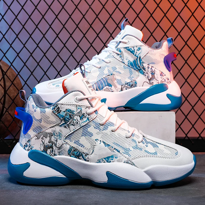 Cheap Basketball Shoes For Men Fashion High top Sneakers Men Cushion Platform Sport Shoes Street Culture Basketball Sneakers Men