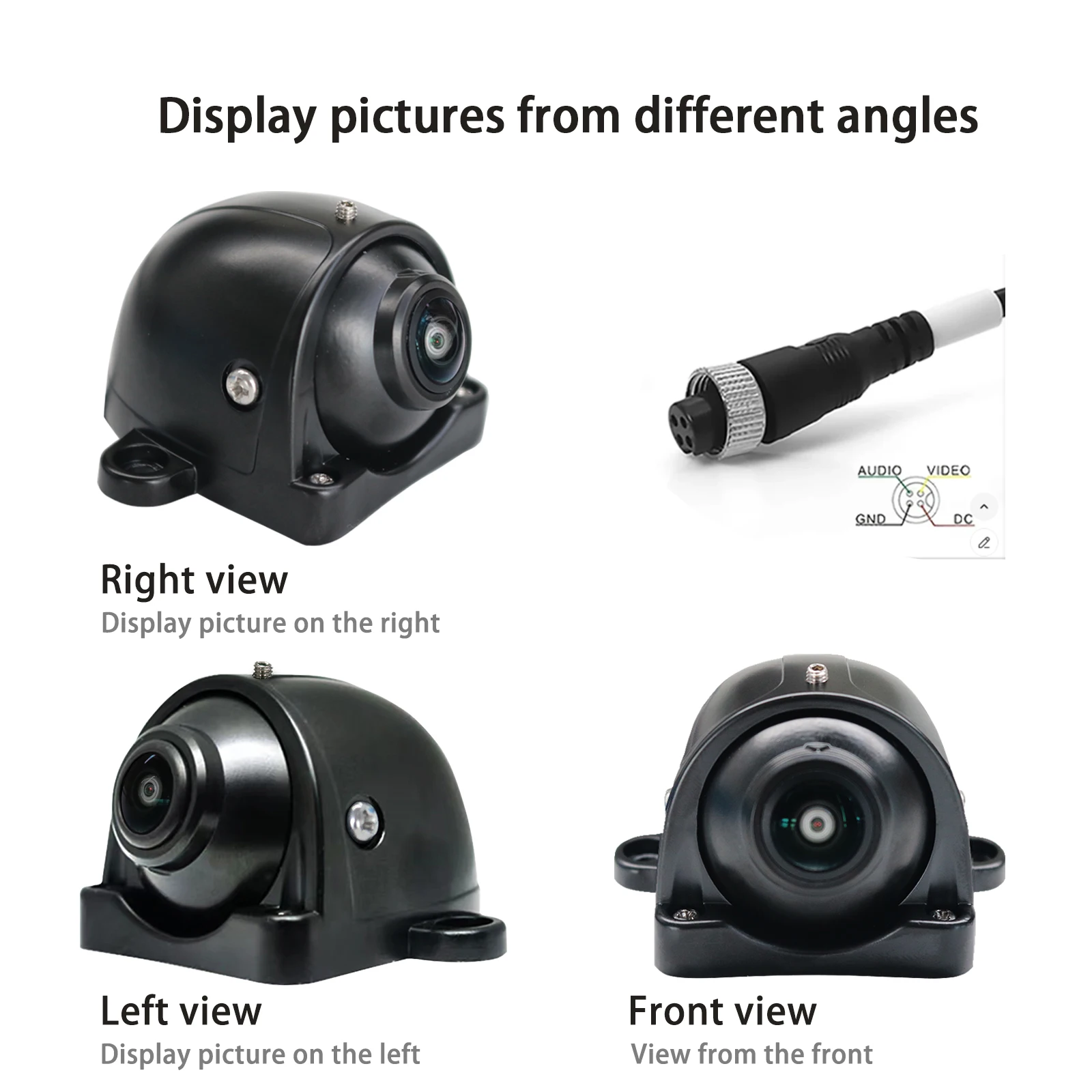 iPoster 7-дюймовый IPS AHD-экран Автомобильный монитор 4PIN Mini 1080P 180 ° AHD камера заднего
