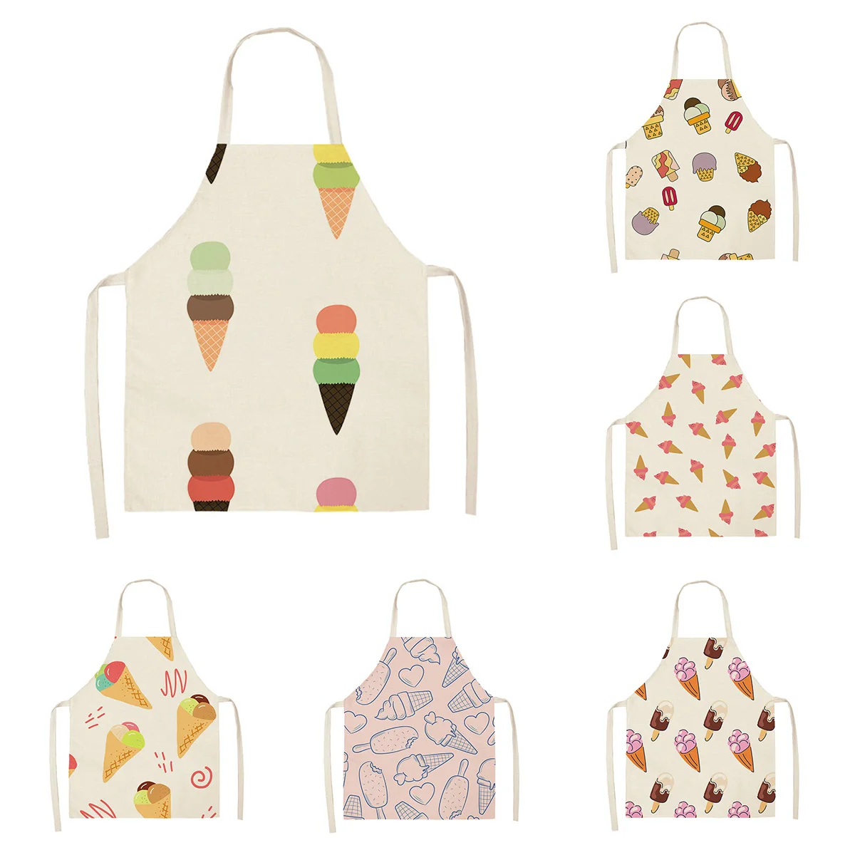 Льняной фартук для кухни